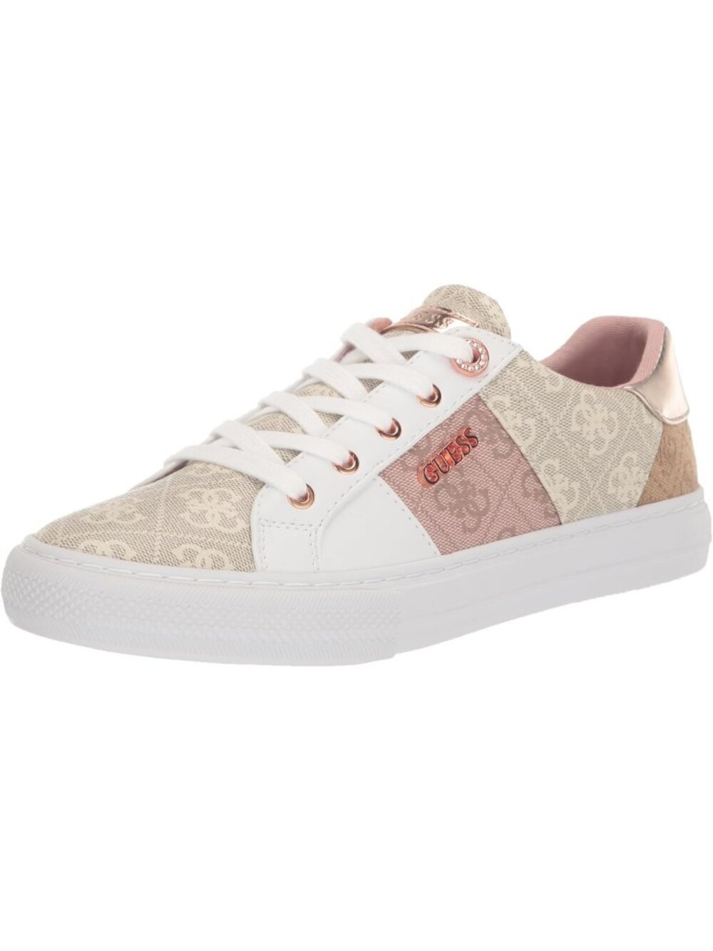 Womens Light Natural 100% Synthetic Comfort Lace Up Rubber Loven Fashion Sneaker